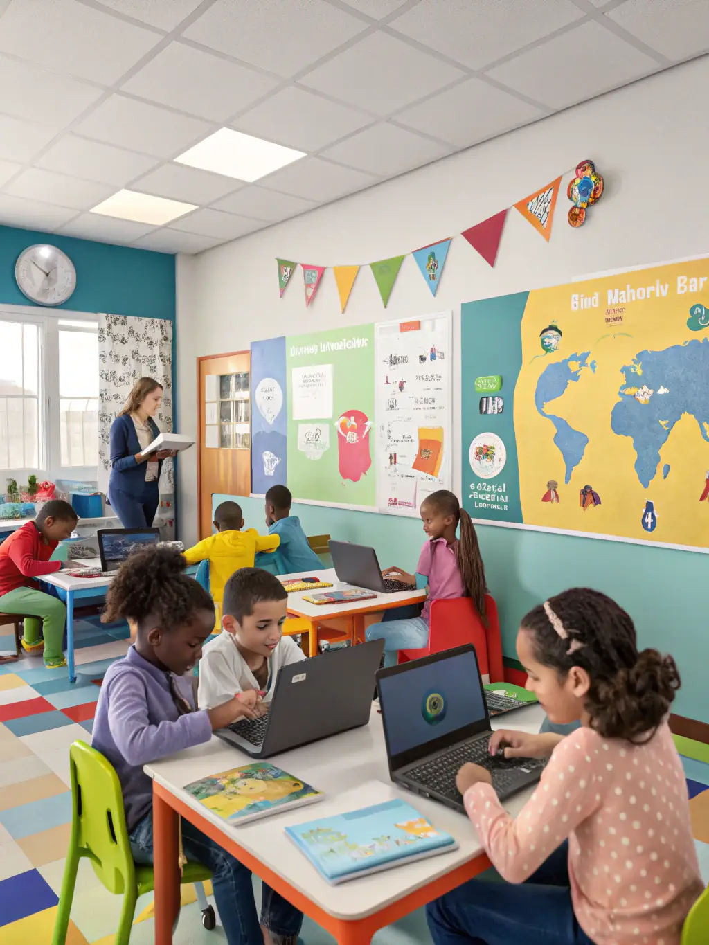 An image of children participating in an educational workshop about historical preservation, learning about the importance of cultural heritage.